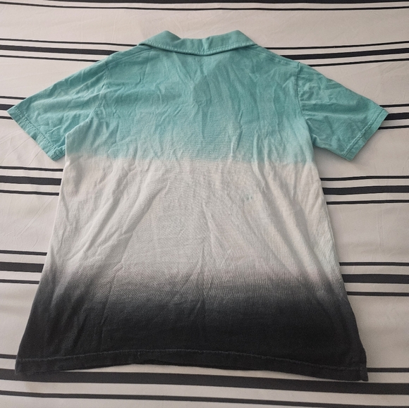 Urban Pipeline Boys Gradient Polo Shirt - Teal, White, Black - Picture 2 of 4